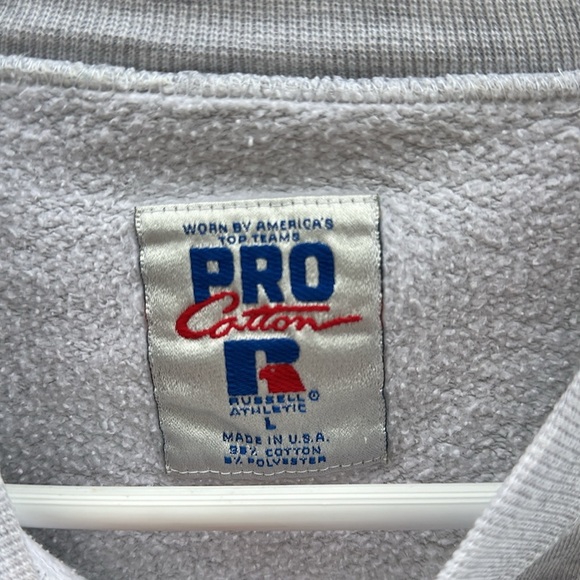 Vintage 90s Russell Athletic Gray Jazz Crewneck Sweatshirt Size Large - Picture 8 of 9